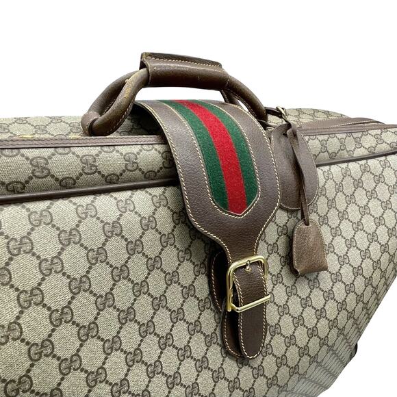 Gucci GG Supreme Suitcase with Web Detail - Picture 5 of 11